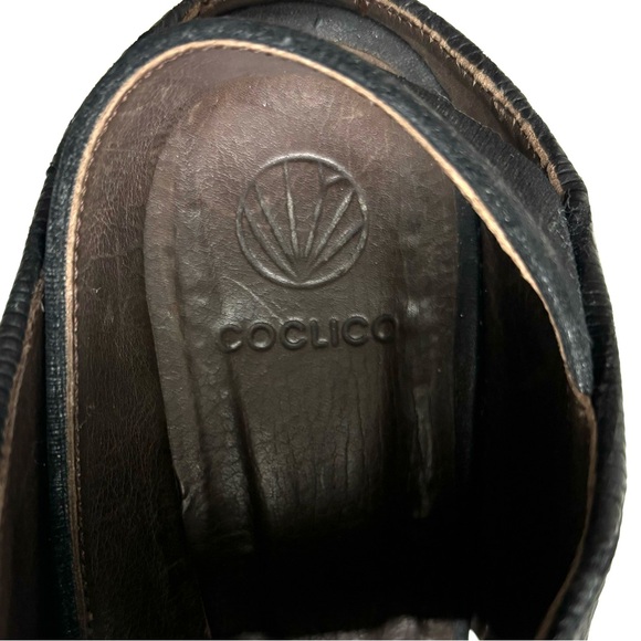 Coclico Harlen Wedge Platform Clogs Leather Wooden Shoes Black Size 6/36 - Picture 10 of 17